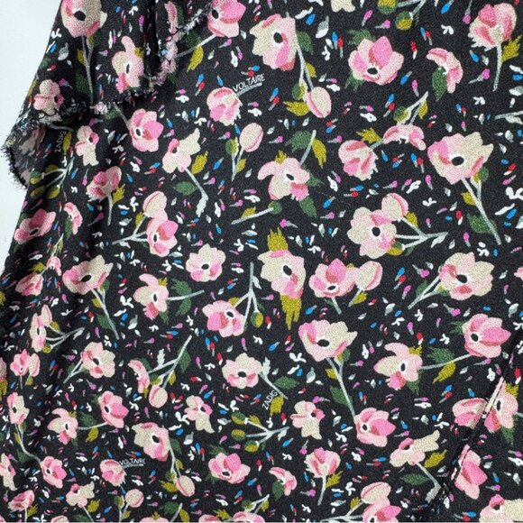 Zadig & Voltaire Black Pink Floral Maxi Dress Size XS Romantic - Picture 6 of 14